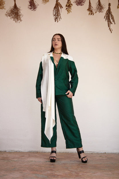 DŪJĀ / Straight Silk Trousers